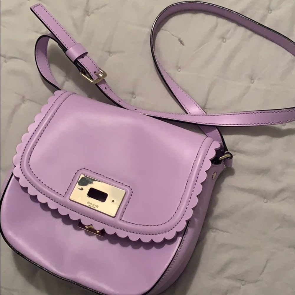Kate Spade scalloped lilac crossbody purse